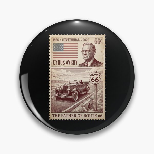 Item preview, Route 66 Centennial Cyrus Avery & 1926 Car - Historical Stamp designed and sold by G350.
