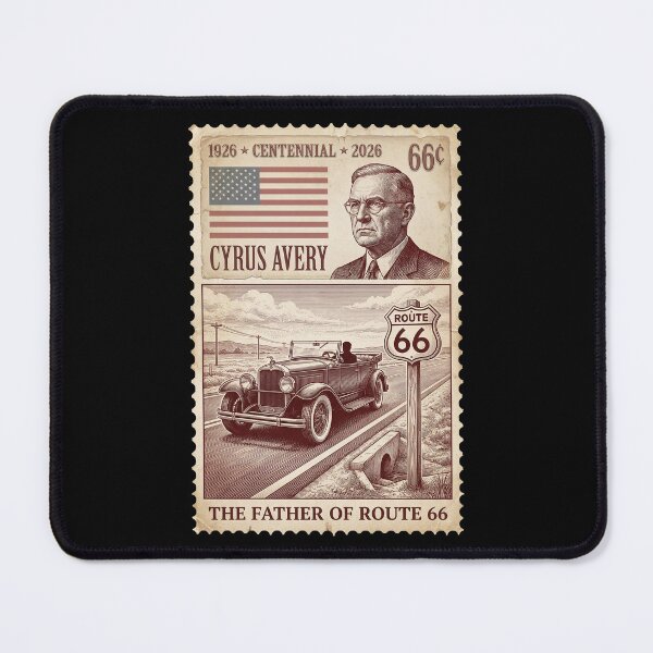 Item preview, Route 66 Centennial Cyrus Avery & 1926 Car - Historical Stamp designed and sold by G350.