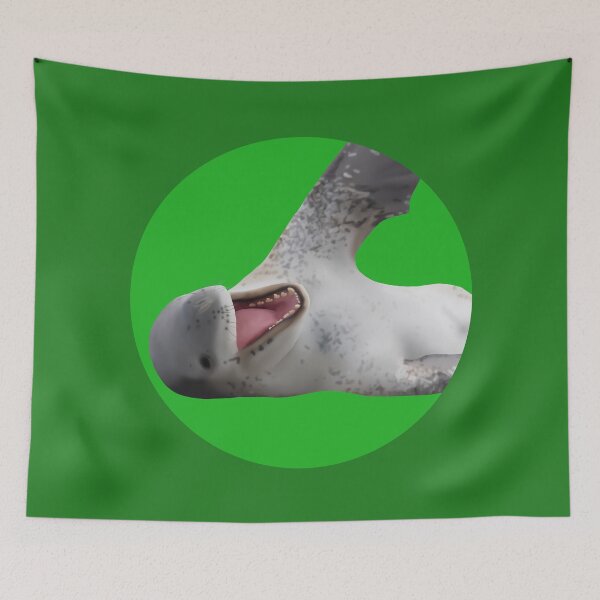 Item preview, Happy Leopard Seal on Green designed and sold by GivernyKate.