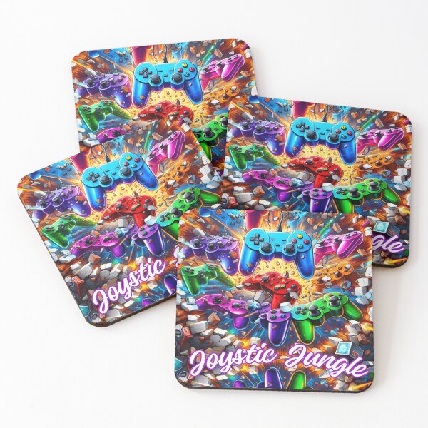 Item preview, Colorful Neon Joysticks Pattern designed and sold by Szpaku desart .
