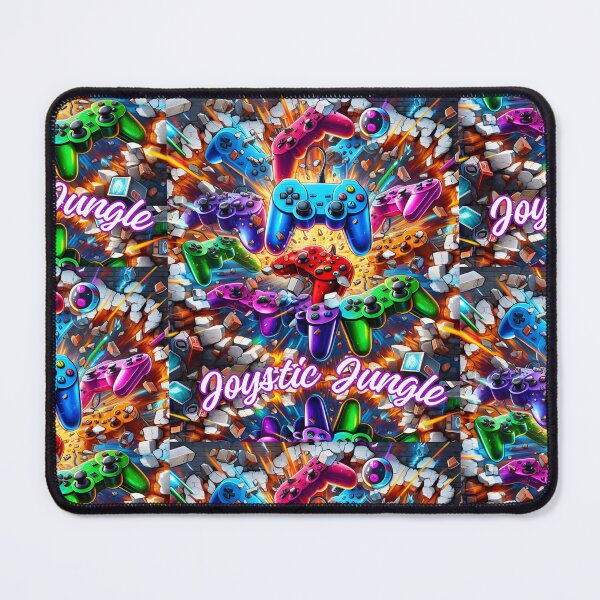 Item preview, Colorful Neon Joysticks Pattern designed and sold by Szpaku desart .