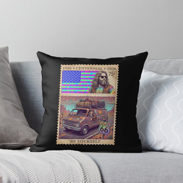 Item preview, Route 66 Centennial Hippie Van - Be Yourself Psychedelic Stamp designed and sold by G350.
