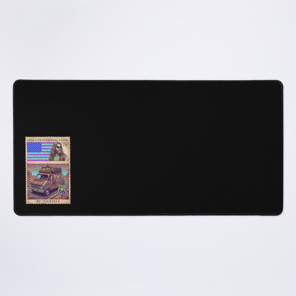 Item preview, Route 66 Centennial Hippie Van - Be Yourself Psychedelic Stamp designed and sold by G350.
