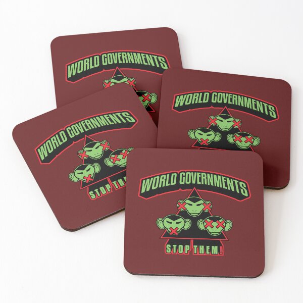 Item preview, World Governments: Stop Them! - Three Wise Monkeys Rebellion designed and sold by Virtualstars.
