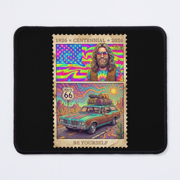 Item preview, Route 66 Centennial Retro Wagon - Be Yourself 60s Stamp Art designed and sold by G350.