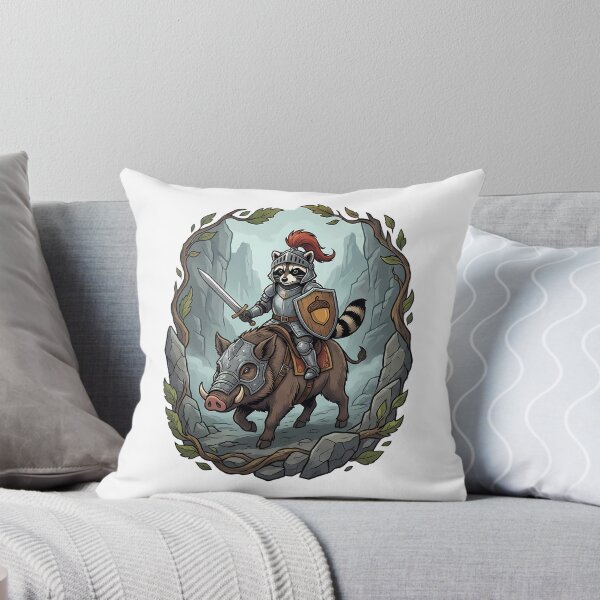 Item preview, Fantasy Armored Raccoon Knight Boar Rider designed and sold by k3rstman1.