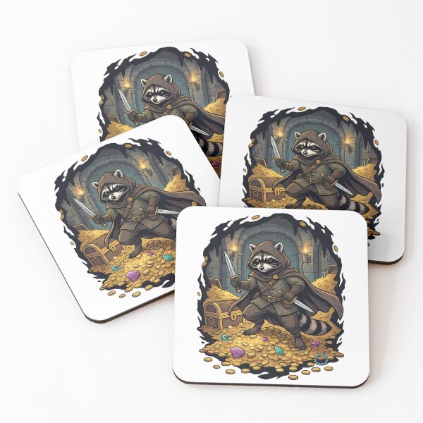 Item preview, Fantasy Raccoon Thief Dungeon Treasure Rogue designed and sold by k3rstman1.