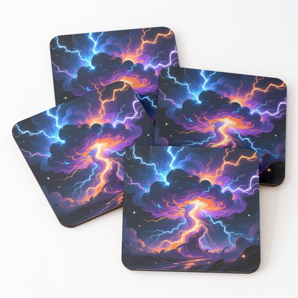 Item preview, Artistic view of a thunderstorms with lighting.  designed and sold by Nomad-Maynard.