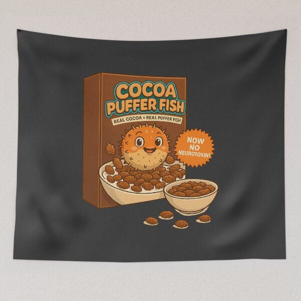 Item preview, Cocoa Puffer Fish Cereal designed and sold by FoxBaine Designs.