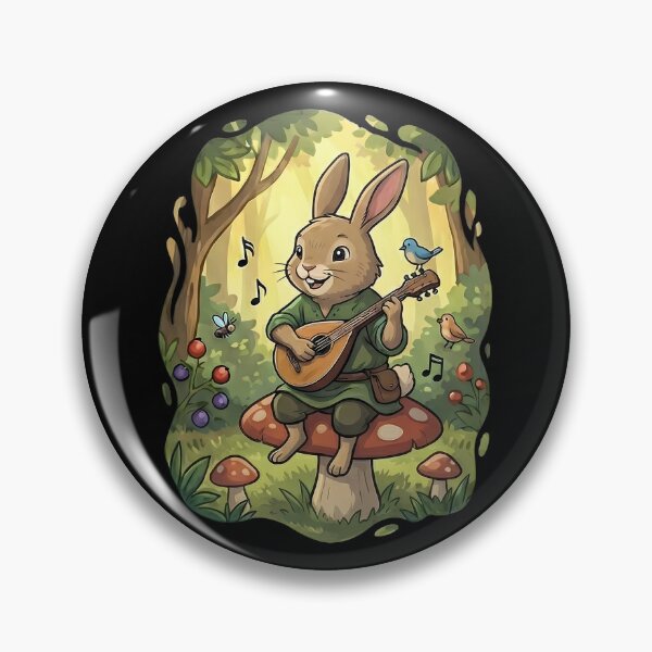Item preview, Cute Fantasy Forest Bunny Bard Mushroom designed and sold by k3rstman1.