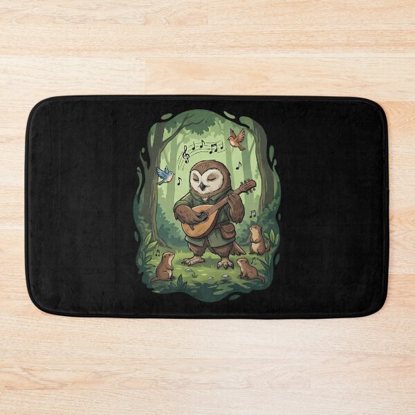 Item preview, Fantasy Owl Bard Forest Music Animals designed and sold by k3rstman1.