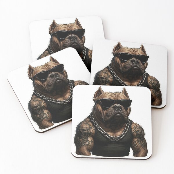 Item preview, Urban Muscle: The Brawny Bulldog Sticker Art designed and sold by FrkiArt.