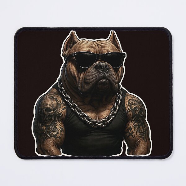 Item preview, Urban Muscle: The Brawny Bulldog Sticker Art designed and sold by FrkiArt.