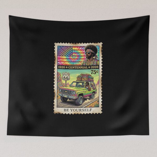 Item preview, Route 66 Centennial Hippie Truck - Be Yourself Tie Dye Stamp designed and sold by G350.