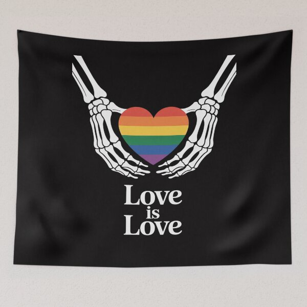 Item preview, Gay Pride Month Love Skeleton Heart LGBTQ Ally Rainbow Women designed and sold by berniceschm.