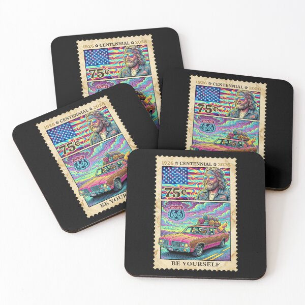 Item preview, Route 66 Centennial Psychedelic Estate Wagon - Be Yourself Stamp designed and sold by G350.