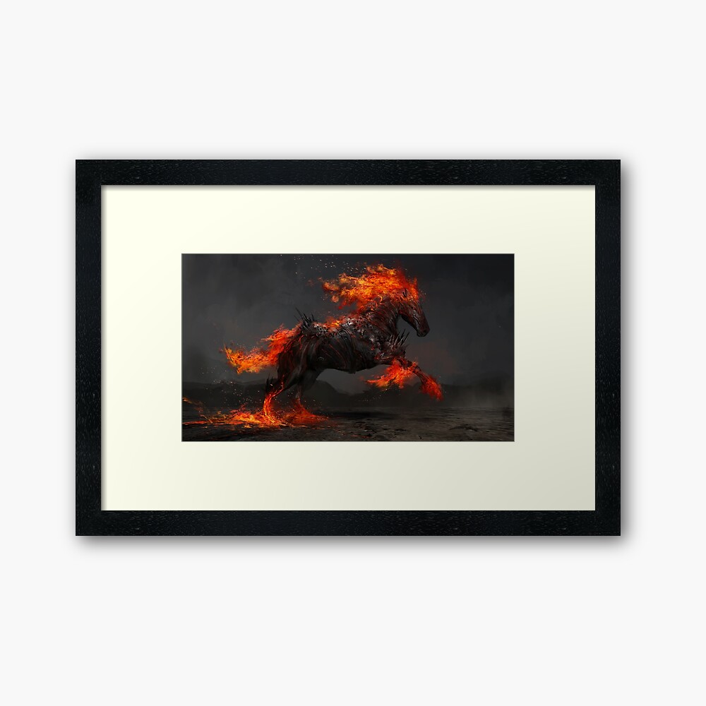 Ruin the Fiery Horse Impression encadrée