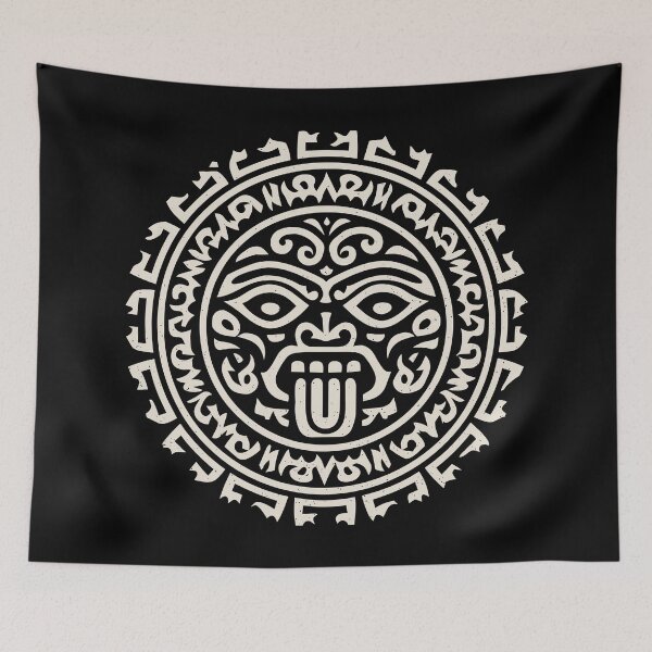 Item preview, Maori style native art of a Warrior Sun. designed and sold by blackdogshop.