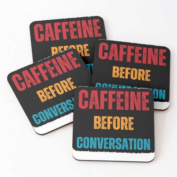 Item preview, Caffeine Before Conversation – Funny Coffee Introvert Morning T-Shirt designed and sold by ChameraDesign.