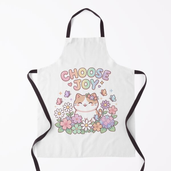Item preview, Choose Joy Kawaii Cat Cute Pastel Flower Garden designed and sold by Quillway.