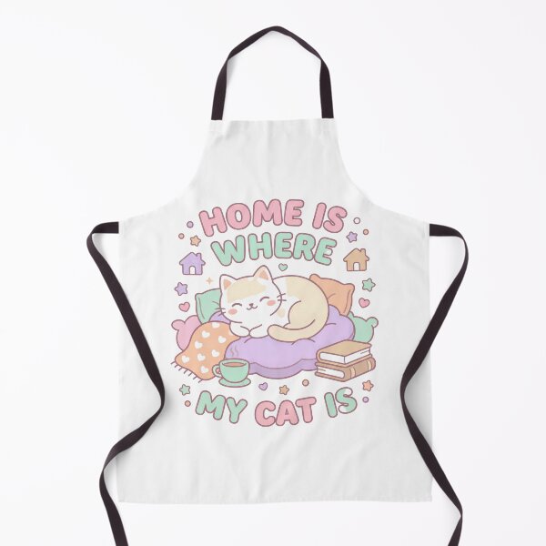 Item preview, Home Is Where My Cat Is Kawaii Cozy designed and sold by Quillway.