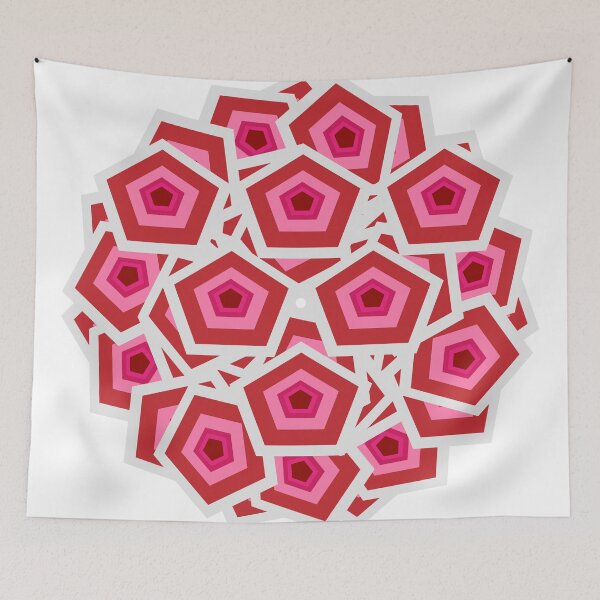 Item preview, Geometric graphic with a pentagonal structure and bright colors. designed and sold by wonghong.