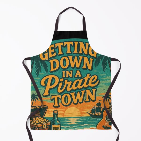 Item preview, Getting down in a pirate town - Island, beach, palm trees and the sea - No. 01 - 9216x9216 designed and sold by darky72.