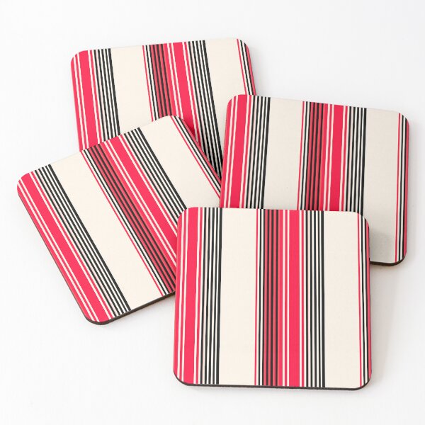 Item preview, Red Black Vertical Racing Stripe Pattern designed and sold by bubblegoth.