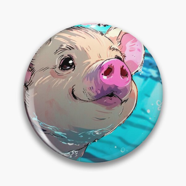 Item preview, Swimming pig underwater designed and sold by KitCatCards.