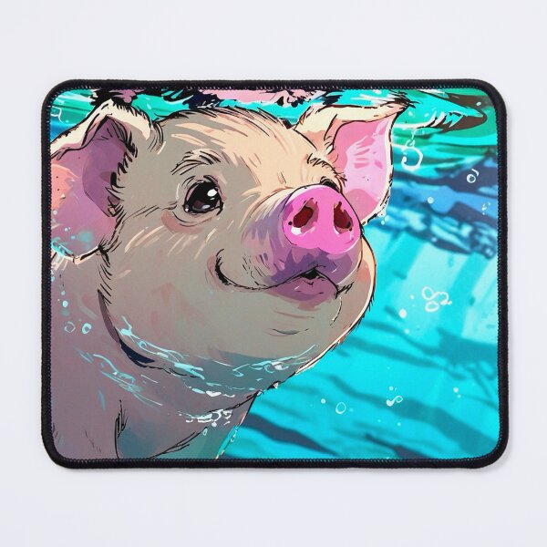 Item preview, Swimming pig underwater designed and sold by KitCatCards.