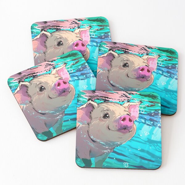 Item preview, Swimming pig underwater designed and sold by KitCatCards.