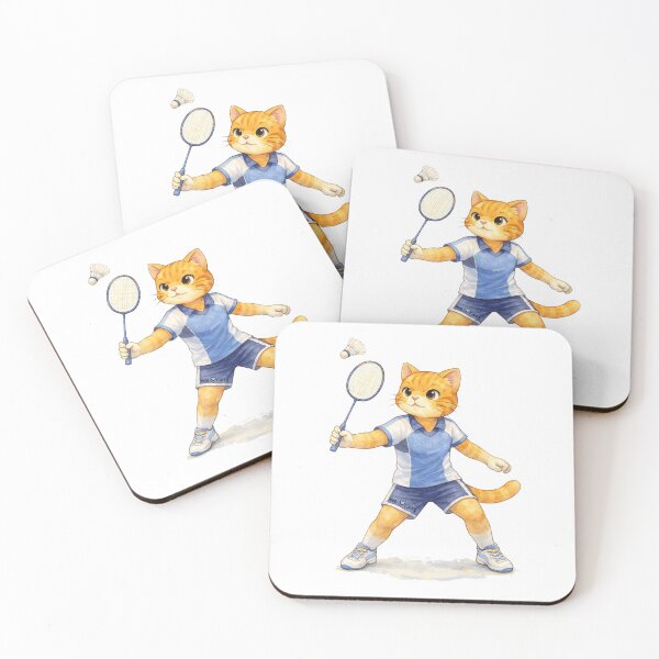 Item preview, Pro Badminton Cat Athlete designed and sold by WeLoveCatss.