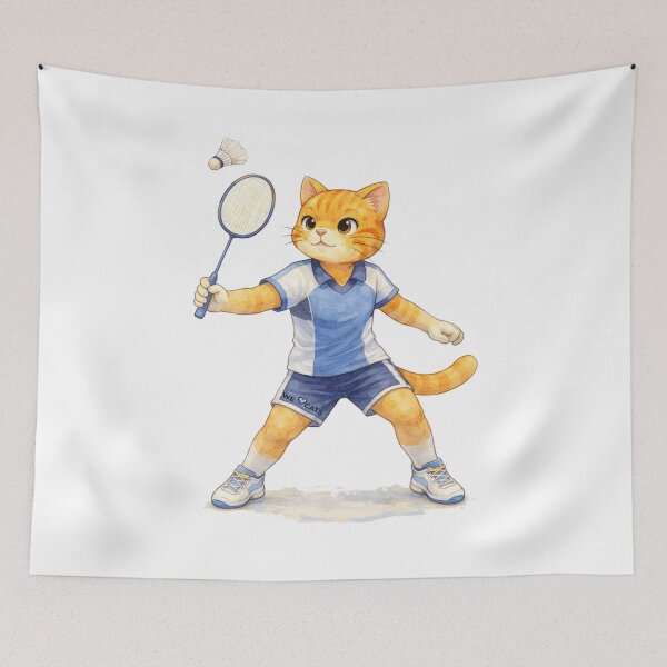 Item preview, Pro Badminton Cat Athlete designed and sold by WeLoveCatss.