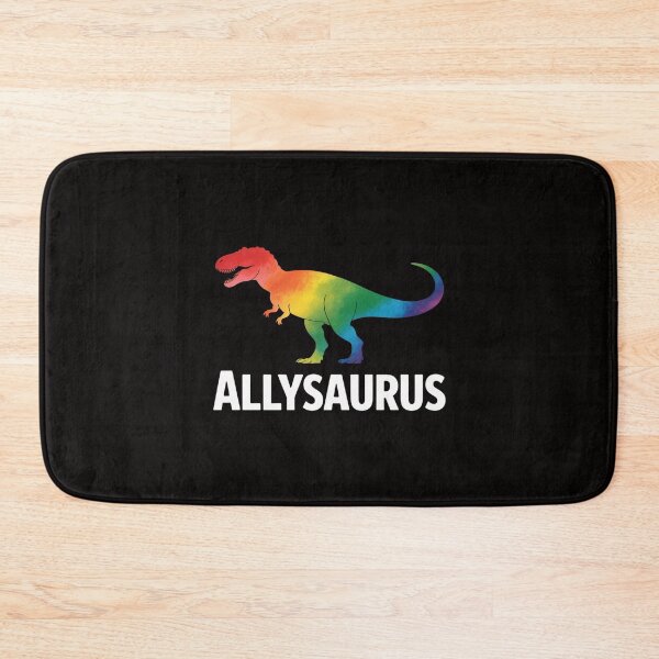Item preview, Allysaurus dinosaur in rainbow flag for ally LGBT pride designed and sold by banbopbii.