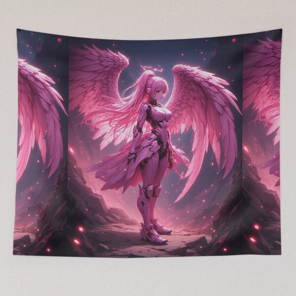 Item preview, Pink robot girl with wings designed and sold by ArtsJulian.