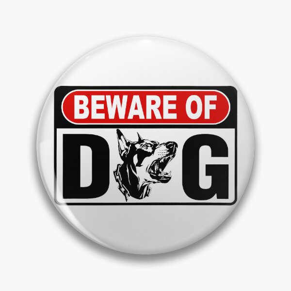 Item preview, Beware of Dog; Dobermann; designed and sold by StickerApe.