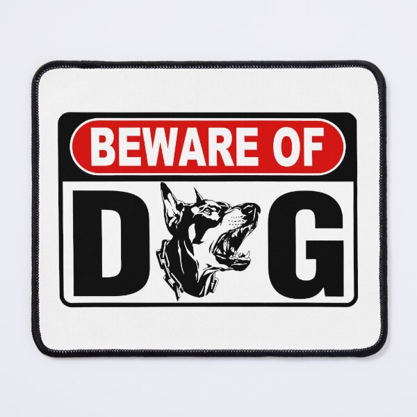 Item preview, Beware of Dog; Dobermann; designed and sold by StickerApe.