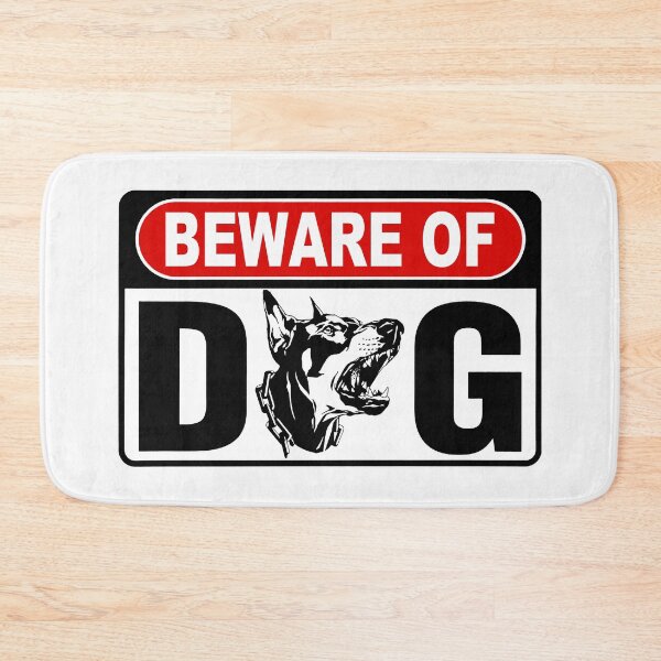 Item preview, Beware of Dog; Dobermann; designed and sold by StickerApe.