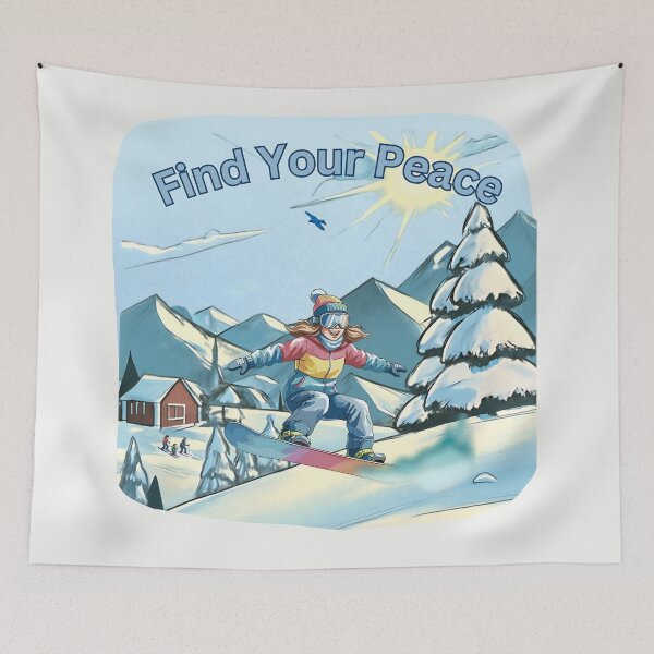 Item preview, Find Your Peace, Snowboarding designed and sold by Nightshade Pixie Creations.
