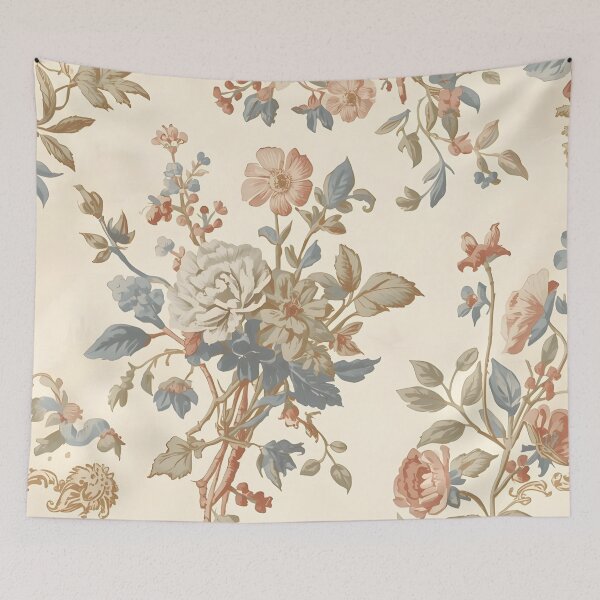 Item preview, Vintage Shabby Chic Floral Pattern – Victorian Rose and Peony Botanical Illustration designed and sold by VibranPalette.