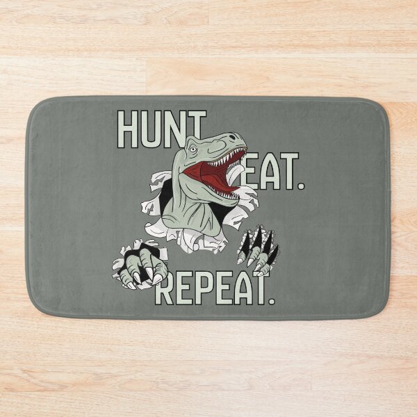 Item preview, "HUNT. EAT. REPEAT." - Raptor designed and sold by DINOSA - Creative Studio.