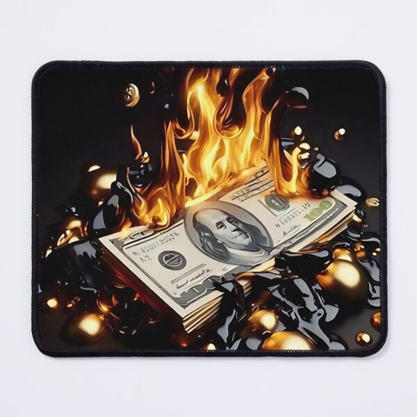 Item preview, Cash is Trash - Burning Dollar Inflation Art designed and sold by Samthecreator01.