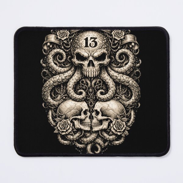 Item preview, SVT T4L Octopi Collection – Skull & Tentacle 13 Gothic Octopus Art designed and sold by SEVERTREND APPAREL .