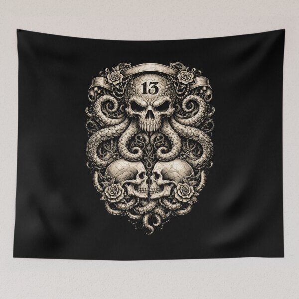 Item preview, SVT T4L Octopi Collection – Skull & Tentacle 13 Gothic Octopus Art designed and sold by SEVERTREND APPAREL .