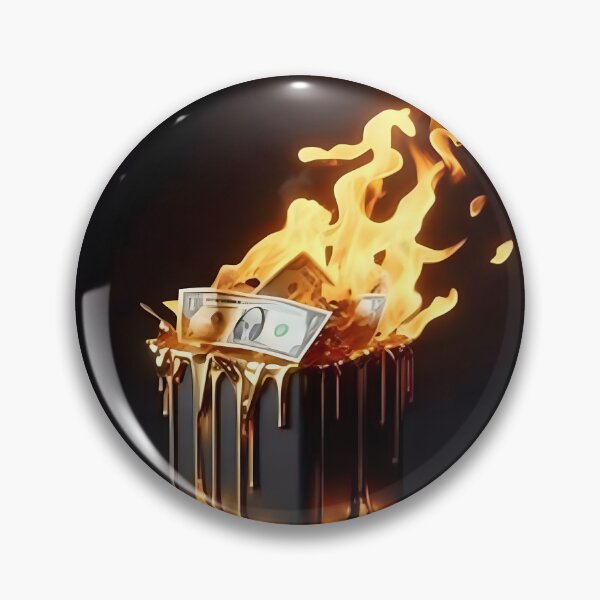 Item preview, Cash is Trash - Burning Dollar Inflation Art designed and sold by Samthecreator01.