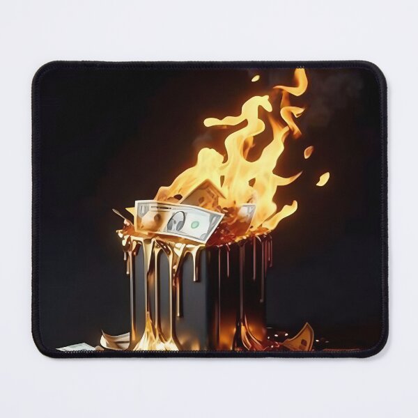 Item preview, Cash is Trash - Burning Dollar Inflation Art designed and sold by Samthecreator01.
