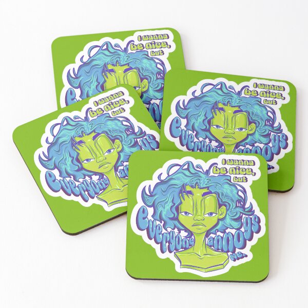Item preview, Everyone Annoys Me – Blue Aesthetic Sticker designed and sold by jalyzakrizza.