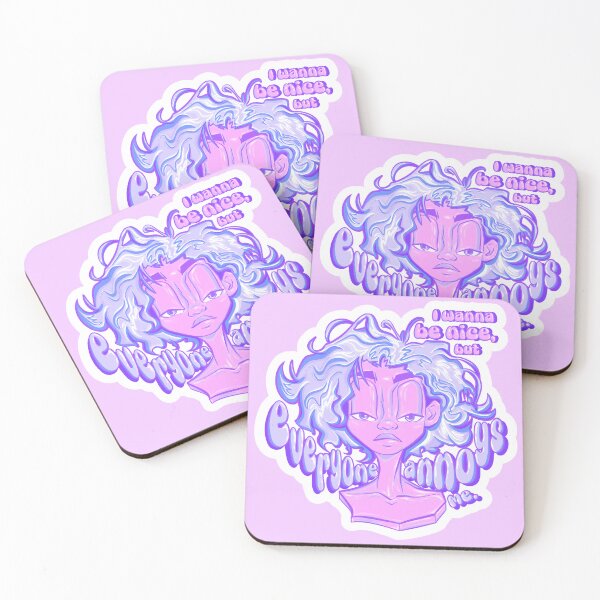 Item preview, Everyone Annoys Me –Pink Aesthetic Sticker designed and sold by jalyzakrizza.