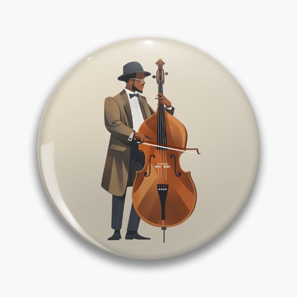 Item preview, Sophisticated Jazz Double Bass Player Illustration designed and sold by SyberGen.