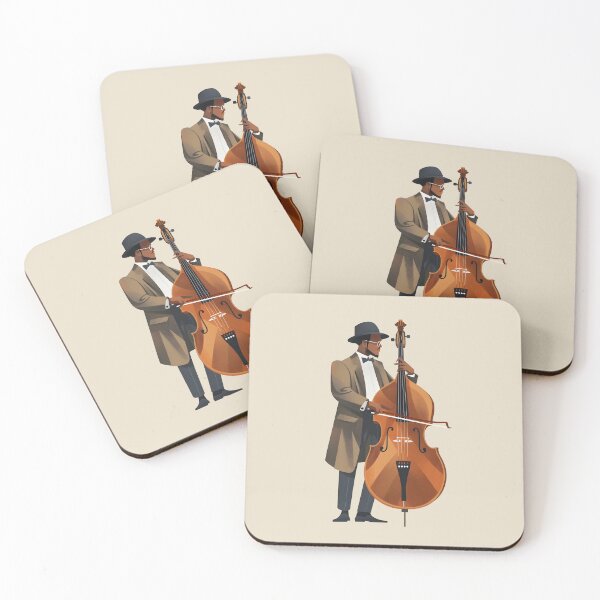 Item preview, Sophisticated Jazz Double Bass Player Illustration designed and sold by SyberGen.